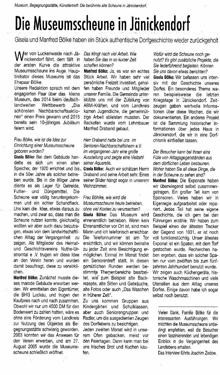 Interwiew Joachim Zedow 1 Interwiew Joachim Zedow 1