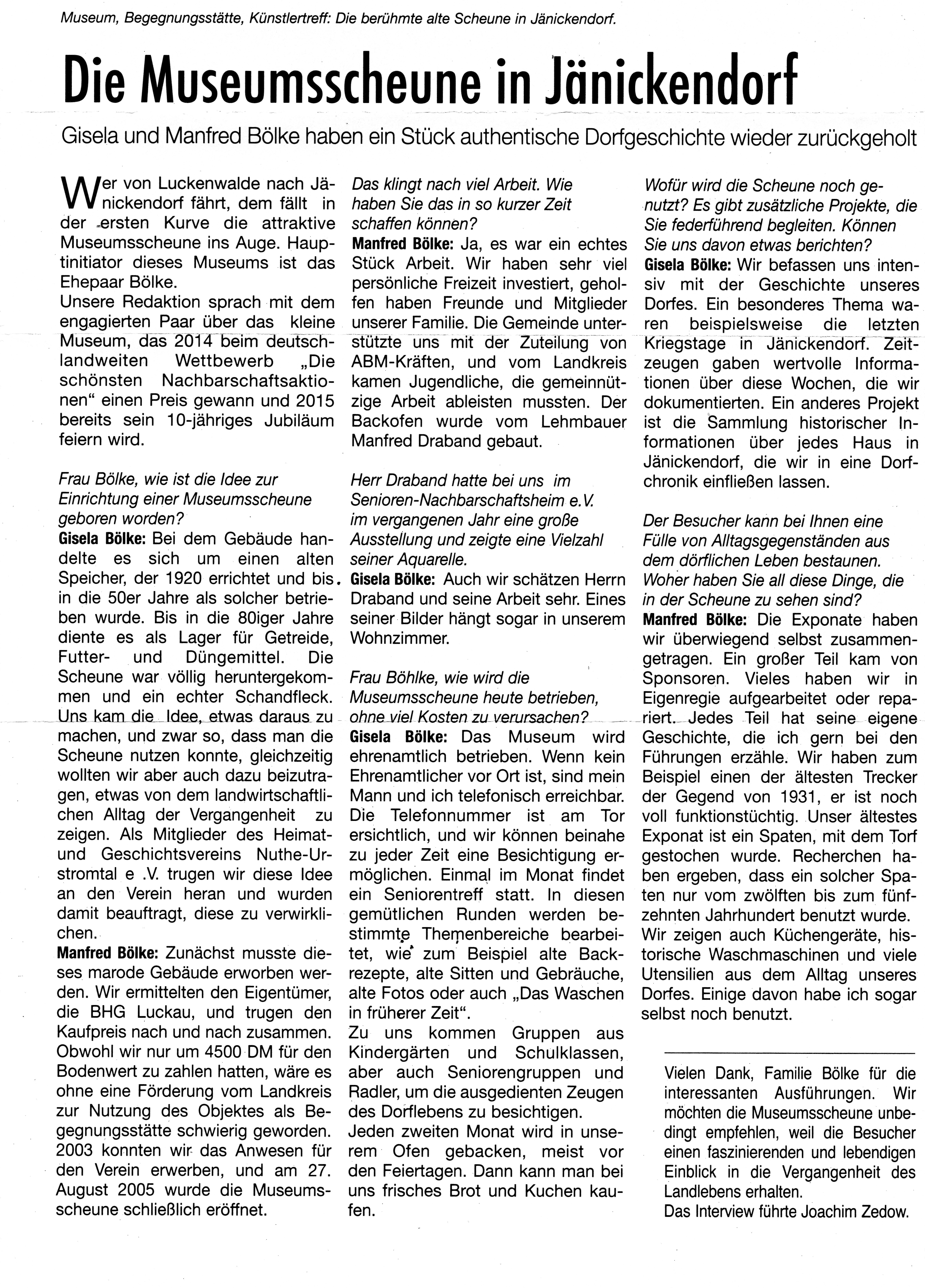 Interwiew Joachim Zedow 1 Interwiew Joachim Zedow 1